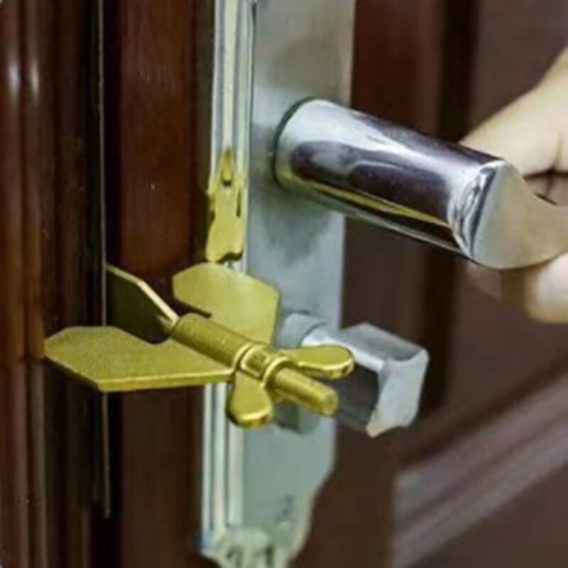 Kunci Pintu Portabel Kunci Pintu untuk Perjalanan Anti-pencurian Penahan Pintu Akomodasi Penahan Pintu Aksesori Kunci Pengaman Rumah
