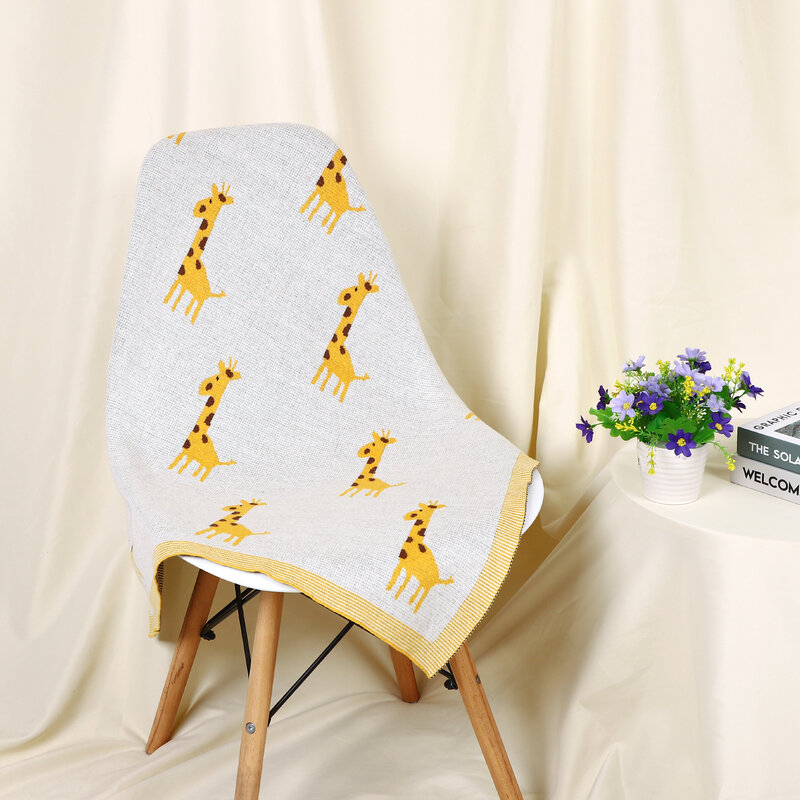 AY TescoBaby – couvertures tricotées en coton pour nouveau-né, couvertures de couchage pour nourrissons, pour poussette, literie, panier de canapé, 100x80cm, pour tout-petit
