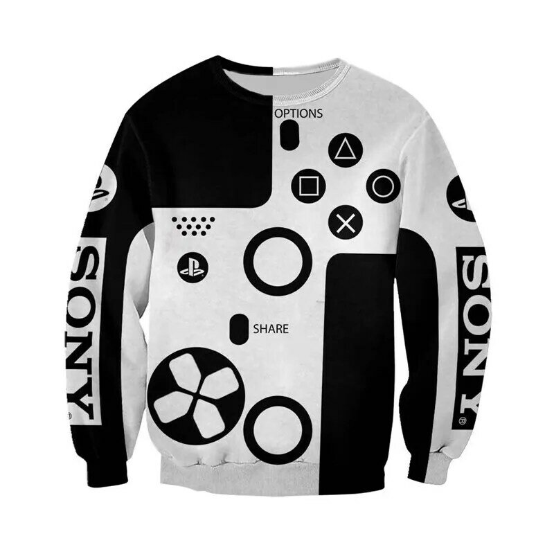 Sudadera con capucha PS Dualshock 3D Unisex, ropa para parte superior Unisex, de otoño, estampada por completo, informal