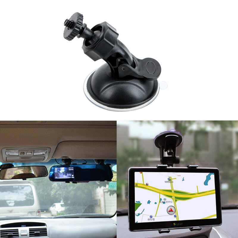 Soporte DVR para coche de 1/4 pulgadas, Mini montaje de ventosa de succión, soporte de teléfono móvil para coche, DV, GPS