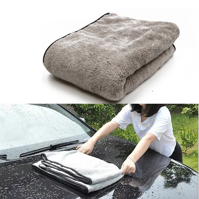 Serviette de lavage de voiture en microfibre 100x40cm, chiffon de séchage pour le nettoyage de la voiture