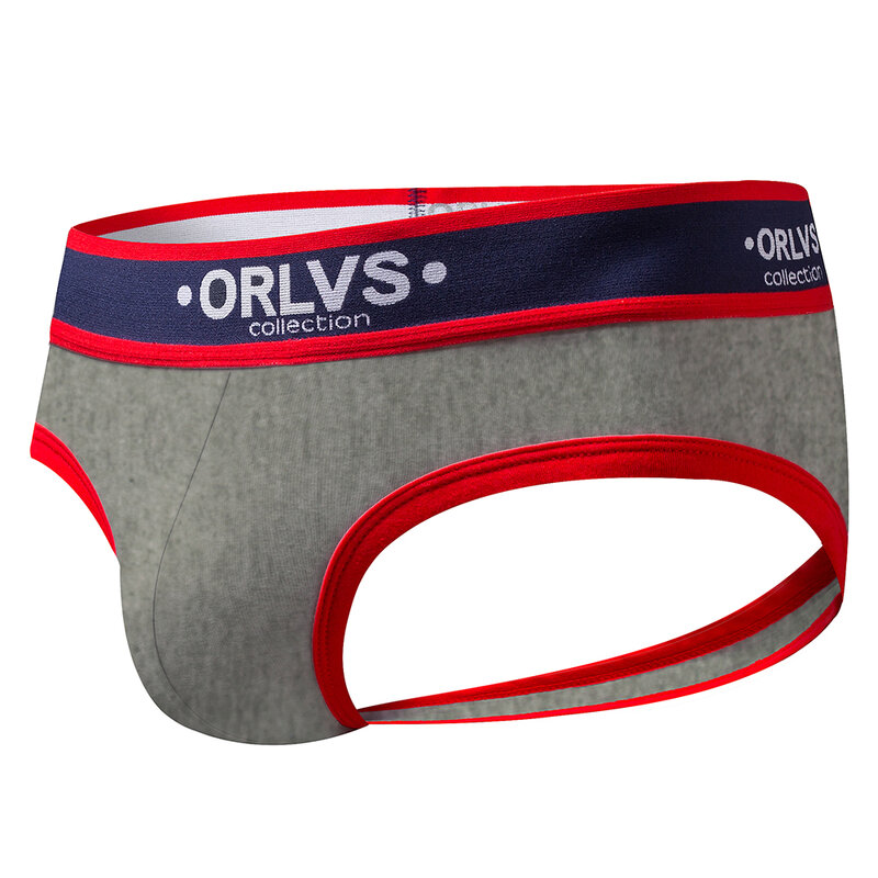ORLVS Mens Panties Underwear Men Jockstrap Mens Briefs Ropa Interior Hombre Gay Underwear Slip Homme Cotton Mens Briefs