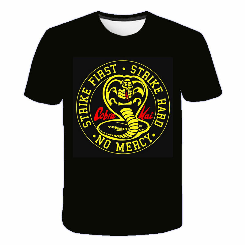 Fashion Children Clothes Thai Venomous Snake Cobra Kai T Shirt teens Crewneck Casual Tops & Tees boys 3d print Funny T-Shirt