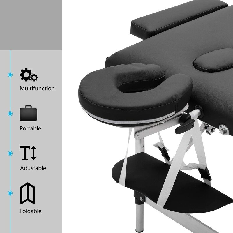 Lettino da massaggio portatile lettino da massaggio pieghevole in alluminio letto cosmetico terapia ergonomica divano tavolo Spa mobili da salone