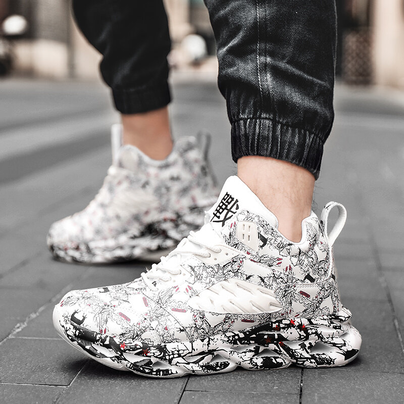 Zapatillas de deporte de tobillo para hombre de moda Zapatos para caminar urbanos 