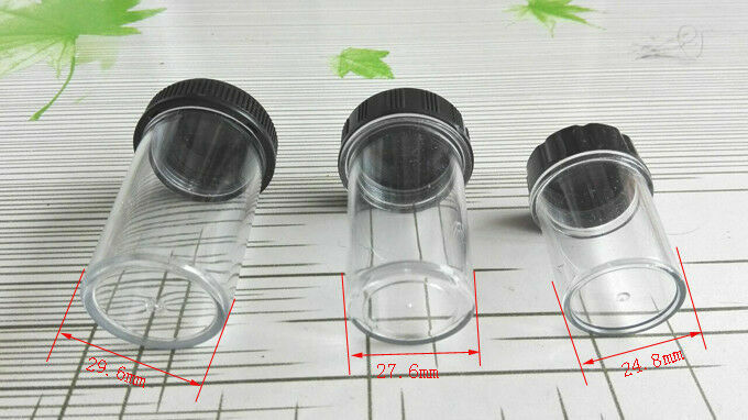 Caja de protección de lente objetivo de microscopio, caja de plástico de lente de rosca, RMS, 5 uds.