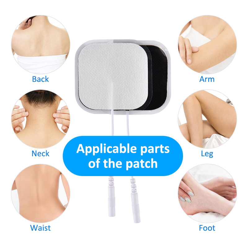 4*4cm/5*9cm EMS Electrode Pads Nerve Muscle Stimulator Silicone Gel Tens Electrodes Digital Acupuncture Physiotherapy TENS Pads