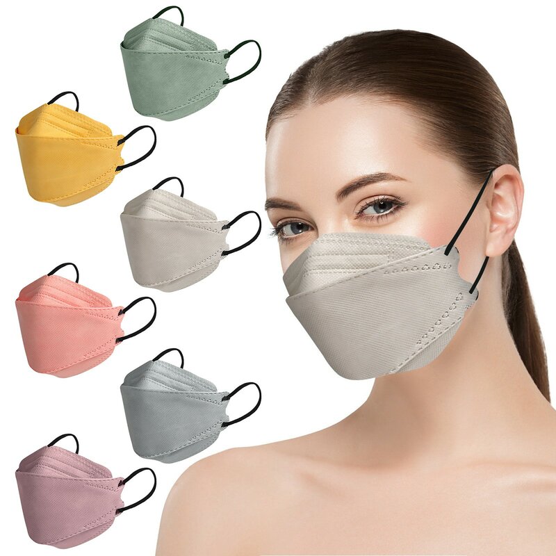 大人用防塵マスク,魚の形をした3Dデザインの防塵マスク,マフィン2 fpp2承認,4層,FFP2