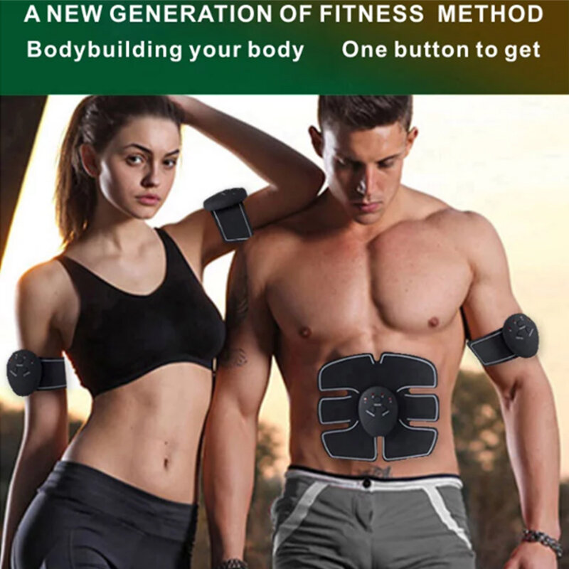EMS Wireless Muscle Stimulator ABS Abdominal Muscle Trainer Toner Body Fitness Hip Trainer Shaping Patch Sliming Trainer Unisex