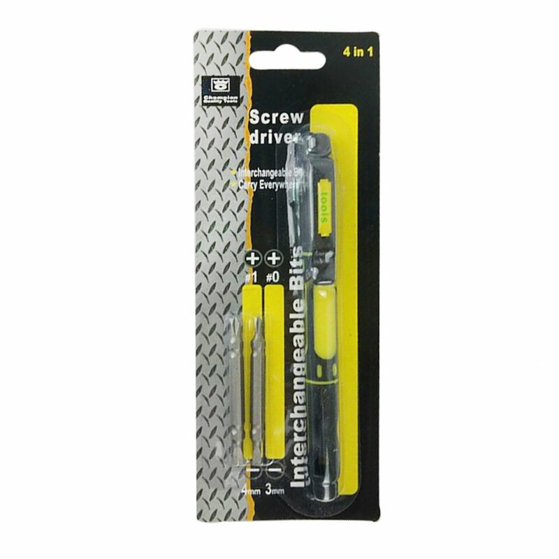 Kit de ferramentas de reparo, multifuncional 4 em 1, ferramenta de reparo com fenda/chave de fenda phillips, estilo caneta de precisão dupla intercambiável