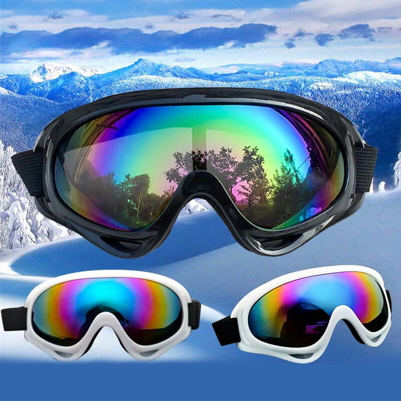 Kacamata Full-Piece Kacamata Olahraga Luar Ruangan Ski Berkendara Kacamata Hitam Kacamata Lipat Sepeda Motor Antik
