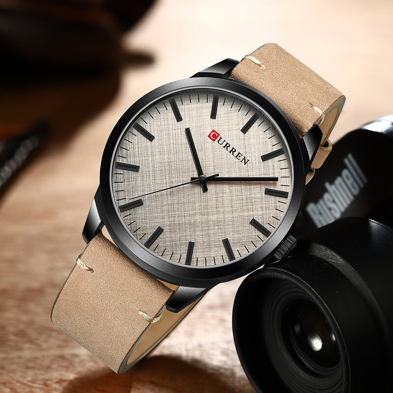 CURREN นาฬิกาข้อมือผู้ชาย2020ธุรกิจคลาสสิกเรียบง่ายหนังนาฬิกาข้อมือทหารควอตซ์นาฬิกา Relógio Masculino 8386