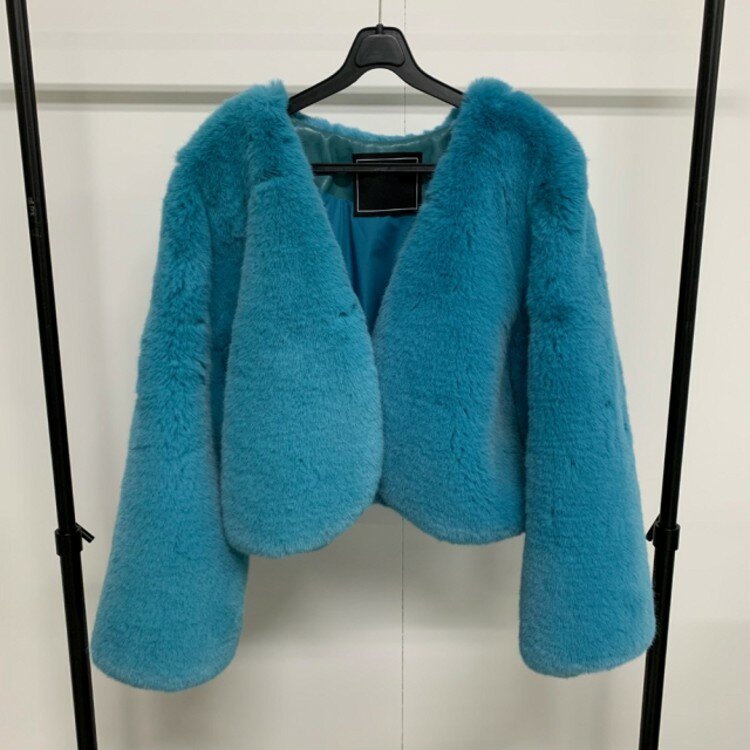 Women Faux Fur Coat Autumn Winter Long Sleeve New Fashion Elegant Thick Warm Outerwear Fake Fur Jacket Chaquetas Mujer