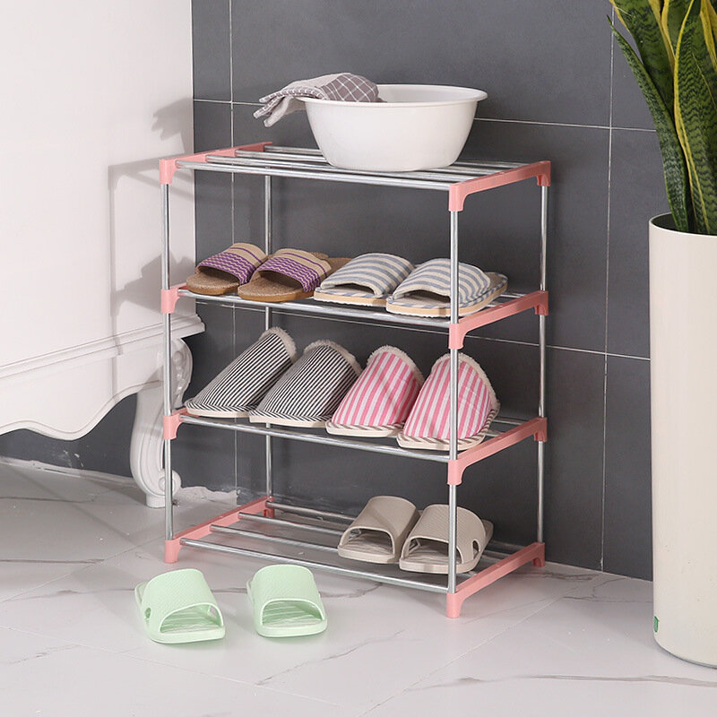 NEW TY Simple Multi Layer Shoe Rack Stainless Steel Easy Assemble Storage Shoe Cabinet Shoe Rack Hanger Home Organizer