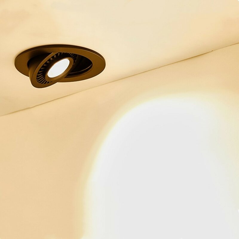 Diodo emissor de luz pode ser escurecido downlight 360 ângulo de rotação 7w 10 15 18 recessed led luz teto cob spotlight AC85-265V interior para vestiário