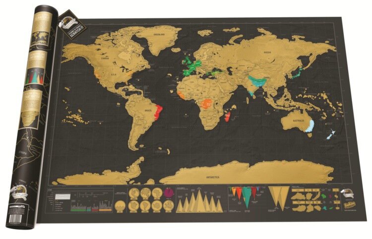 Deluxe Erase World mapa turystyczna zdrapywana mapa świata zdrapka, podróże dla Map42 * 30cm pokój Home dekoracja biurowa naklejki ścienne