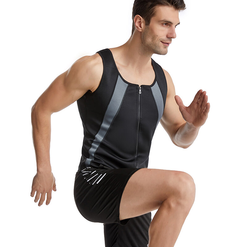Männer Hemd Schweiß Sauna Tank Tops Körper Shapers Taille Trainer Abnehmen Weste Fitness Bauch Korsett Shapewear Sport Körper Former Plus