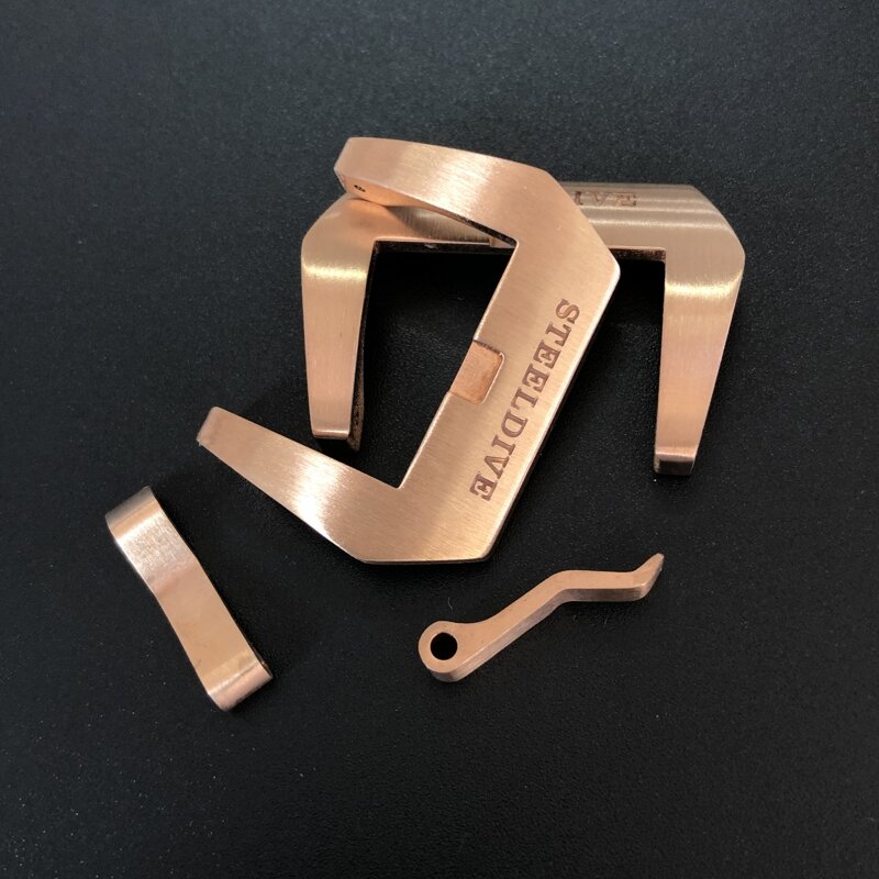 Fibbia in acciaio inossidabile con fibbia in bronzo 20MM 22MM fibbia adatta per cinturino in pelle o gomma