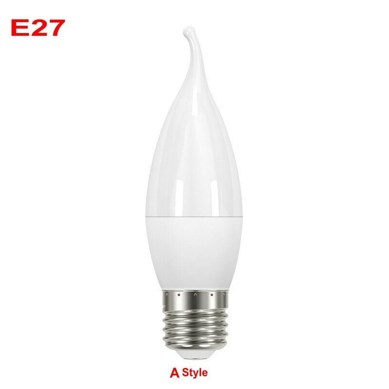 Lâmpada vela de led e14 e27, lâmpada tipo vela de 5w 7w 10w, branco quente e frio ac220v, parceiros de iluminação para candelabro