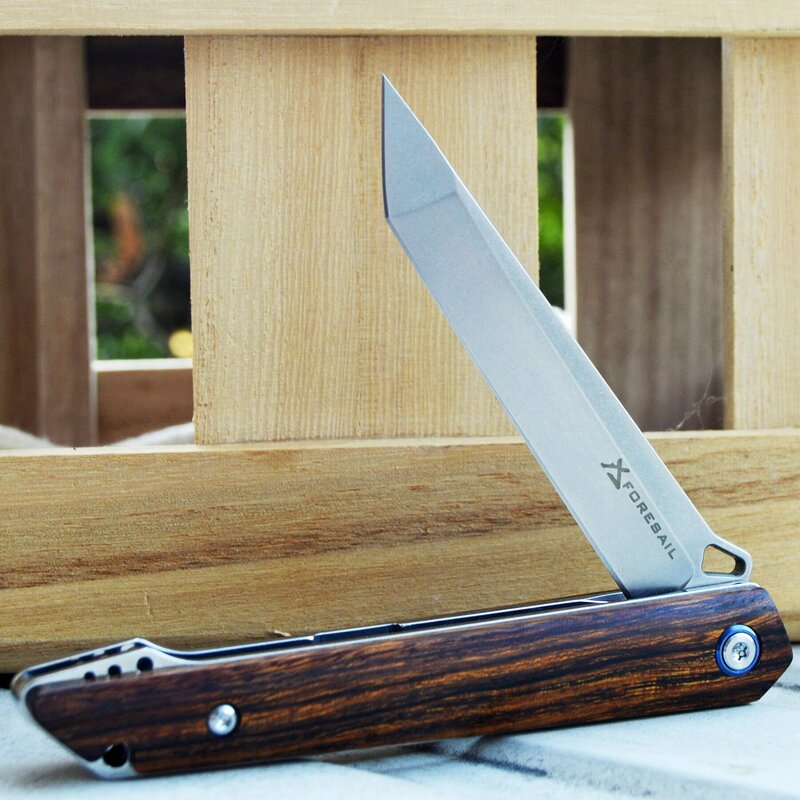 Foreail – couteau de poche pliant en acier M390 autriche, couteaux tactiques tranchants d'extérieur de haute dureté, couteaux à manche en bois, outils EDC