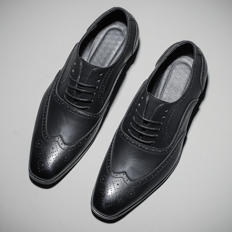 2021 mężczyźni buty moda skórzana sukienka Oxford buty luksusowe marki biurowe buty do biura klasyczne designerskie buty na co dzień duży rozmiar 48
