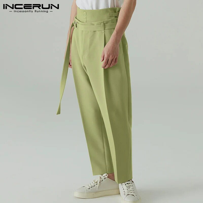 Nowe męskie modne ubrania spodnie haremki casualowe w stylu Streetwear Pantalons INCERUN męskie luźne wygodne krocza długie spodnie S-5XL 2021