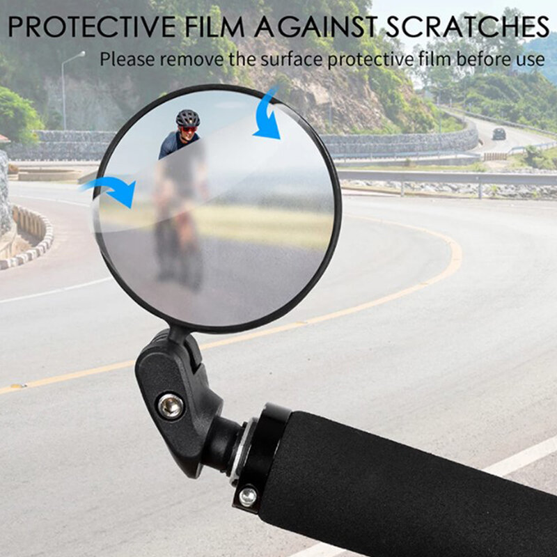 Specchietto retrovisore bici 360 rotazione regolabile ciclismo vista posteriore accessori bici diametro specchio 70mm / 2.75 pollici