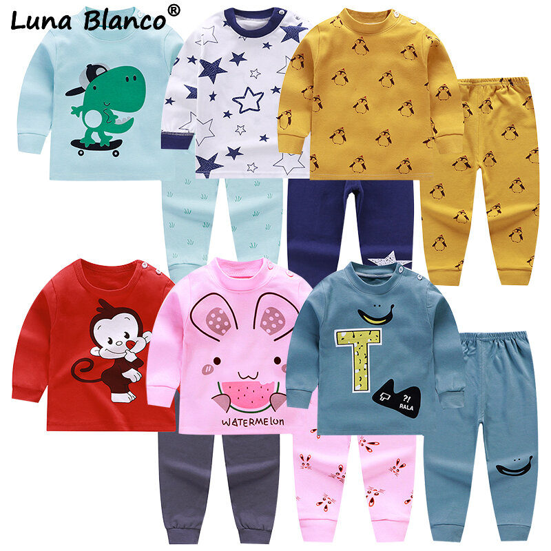 Pijama Unisex de 6M-5T para bebé, conjunto de ropa interior para niña, pijamas para el hogar, ropa de Acción de Gracias para niña