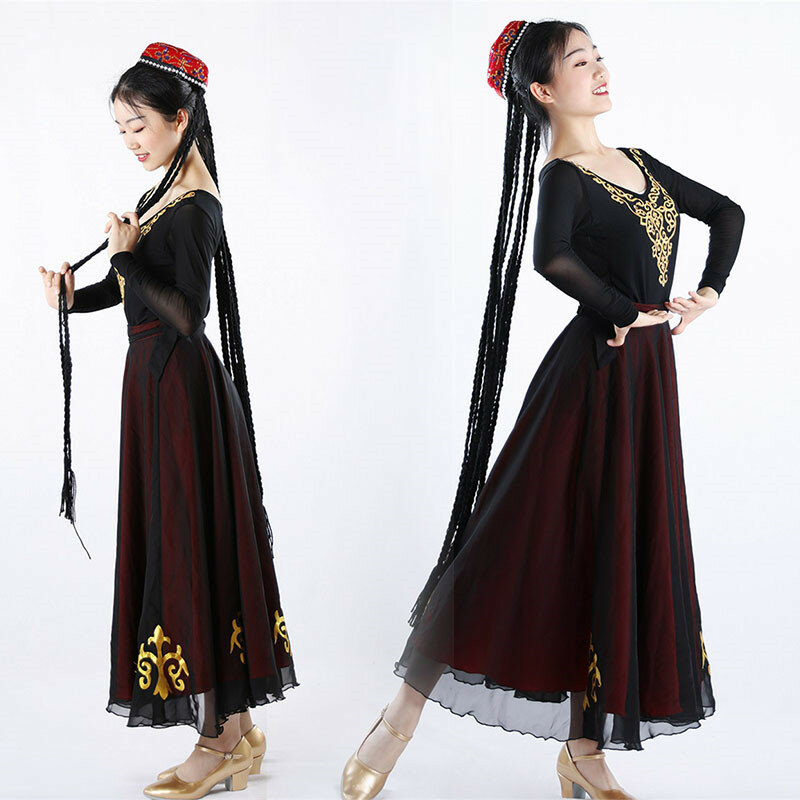 Flamenco espanhol vestido 360 vestidos de dança das mulheres padrão roupas de dança de salão nacional cigano traje desempenho wear 2021