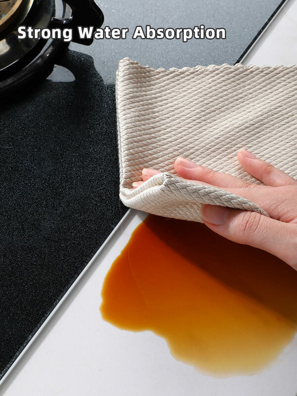 Cozinha anti-graxa que limpa trapos 15 pces pano de limpeza eficiente molhado/seco peixe escala limpar pano casa lavagem prato toalha de limpeza
