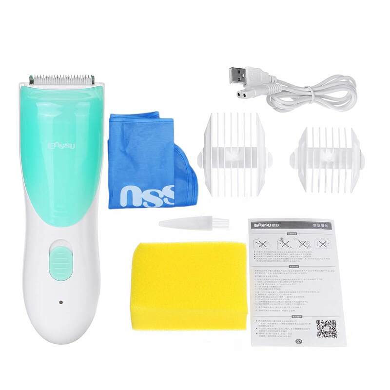 Cortadora de pelo a prueba de agua para bebé, máquina eléctrica de corte silencioso, afeitadora de pelo con succión