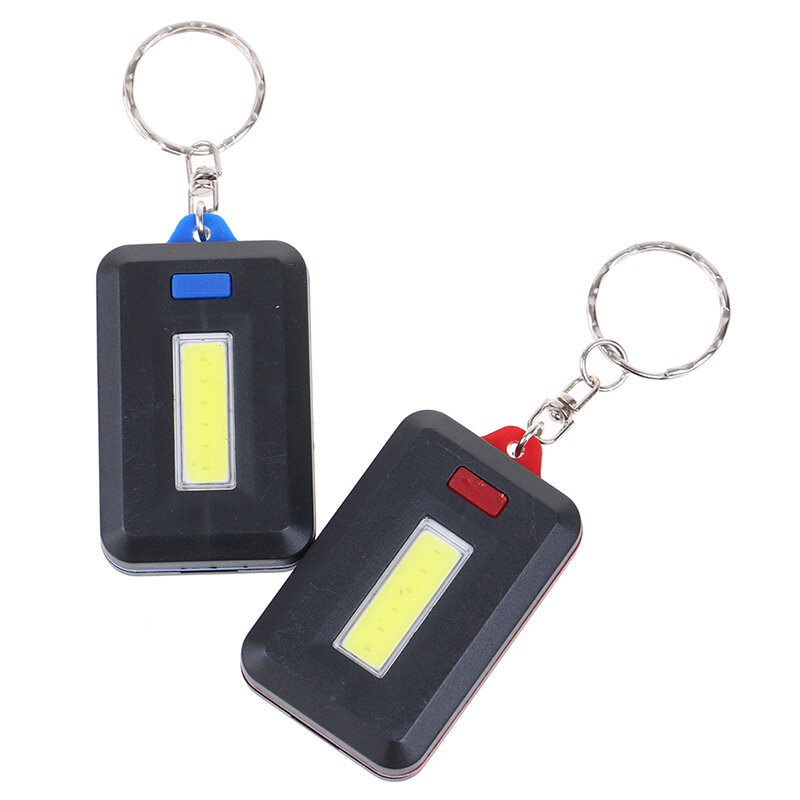1Pcs Cob Taschenlampe Keychain Mini Led Taschenlampe Tragbare Outdoor Notfall Licht Camping Wandern Nacht Angeln Flash Licht