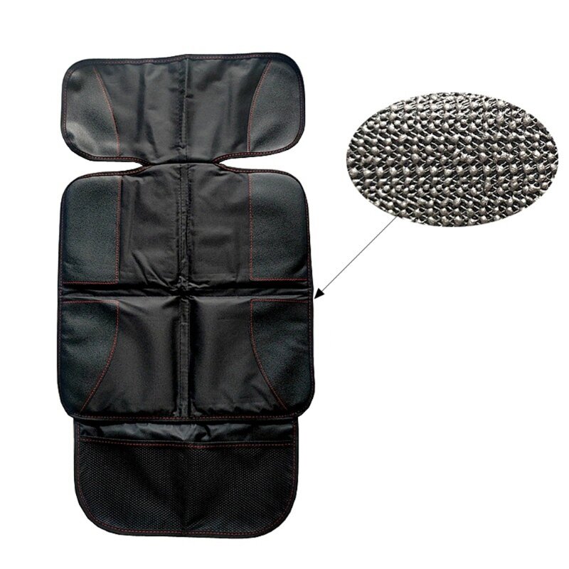 G99F Car Seat Protector Padding Durable Waterproof Fabrics PVC Leather Reinforced Corners Pockets for Handy Storage