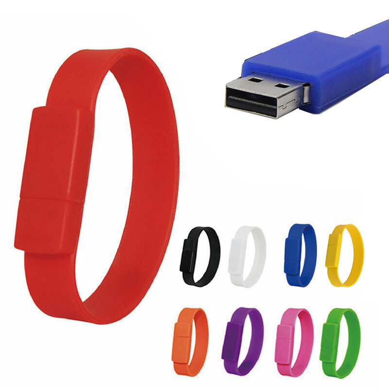 Unidad flash USB para pulsera, pendrive creativo, 4gb, 8gb, 16gb, 32gb, 64gb, 126gb