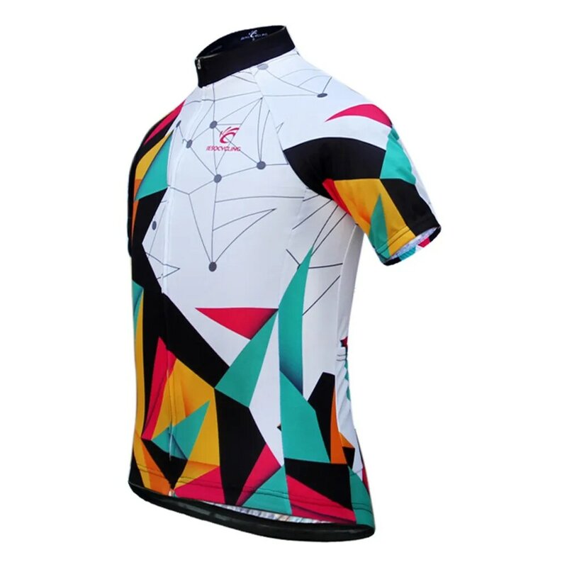 Nova camisa de ciclismo das mulheres manga curta respirável mtb bicicleta jérsei completo zíper maillot ciclismo venda inteira roupas