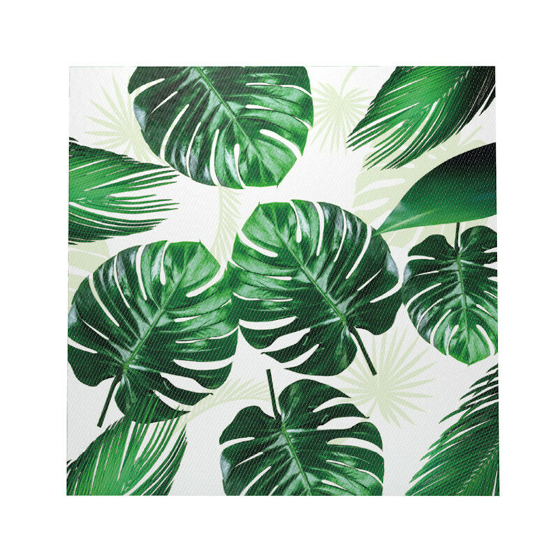 Juego de vajilla desechable de hojas hawaianas verdes, decoración Tropical para fiesta de cumpleaños, servilletas, platos, vasos, suministros para fiesta de verano