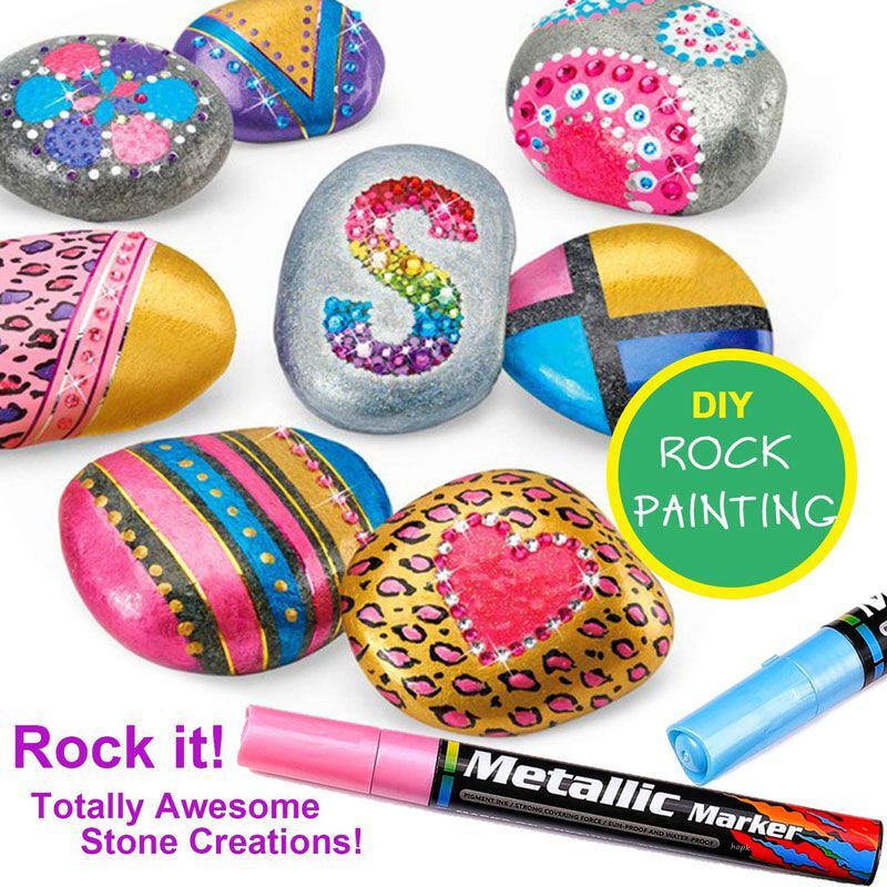 4-24 цвета, s металлические фломастеры для рисования, для скальных красок, бумажные металлические цветные маркеры, керамическое стекло, пласт...