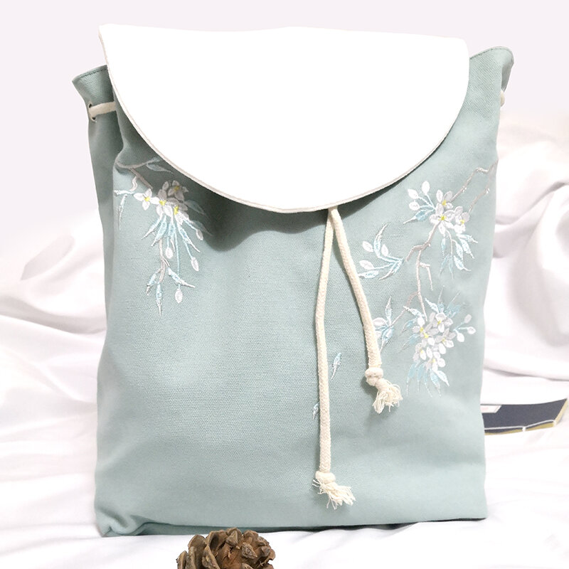 قماش عادية الجاكار للنساء موضة الكتان على ظهره حقيبة تسوق الصيف قماش قابلة لإعادة الاستخدام الكتف رسول الأعلى-حقائب بيد