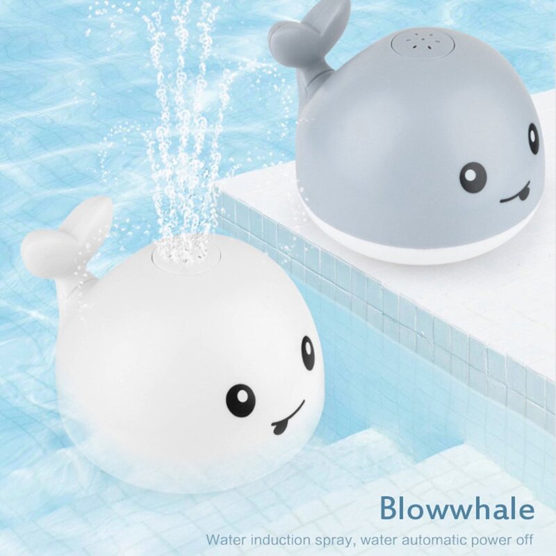 Brinquedos de banho do bebê spray chuveiro de água nadar piscina brinquedos de banho para crianças baleia elétrica bola de banho com luz música led luz brinquedos presente
