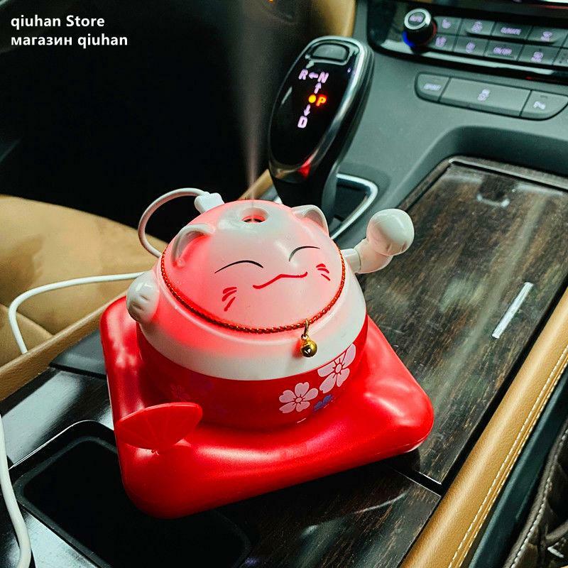 Lucky Cat Air Humidifier Essential Oil Aroma Diffuser Ultrasonic USB Mini Atomizer Office Learning School Cute Diffuser Car Humi