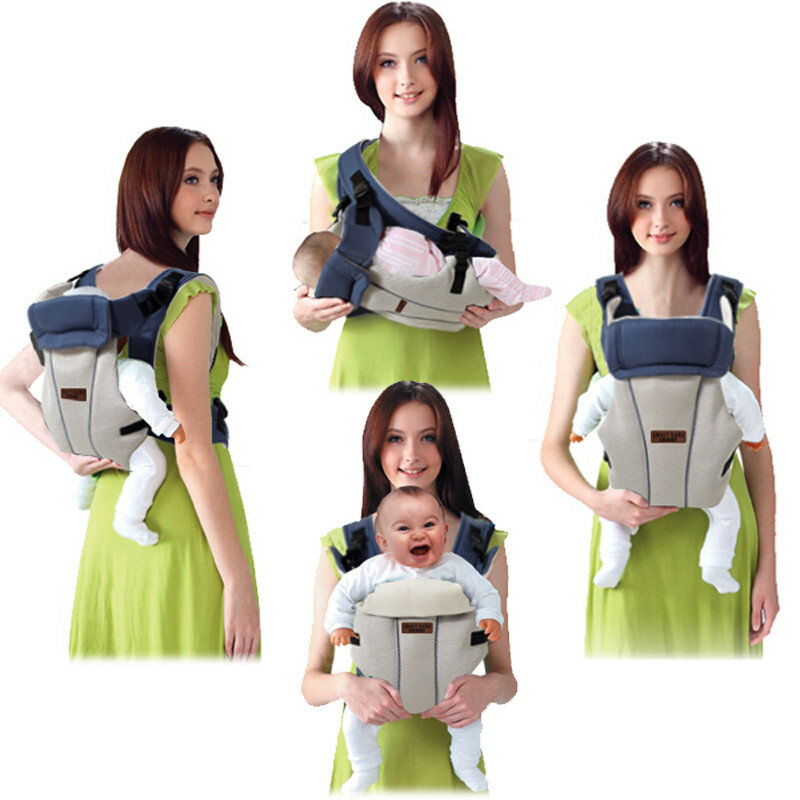 เด็ก Breathable Ergonomic Baby Carrier ด้านหน้ากระเป๋าถือเด็ก Kangaroo กระเป๋าเป้สะพายหลังทารก Warp Hip Seat