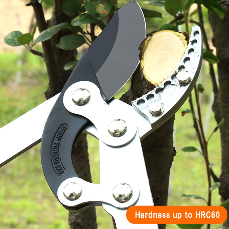 DTBD Heavy Pruning Shears Telescopic Ratchet Tree Pruning Shears Garden Branch Pruning Tool can Trim 6cm Diameter Branches
