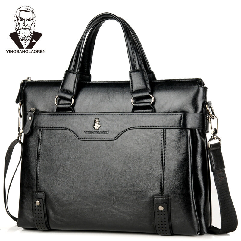 Деловой портфель нового дизайна, мужская сумка для ноутбука, мужская сумка-мессенджер из искусственной кожи, повседневная сумка через плеч...