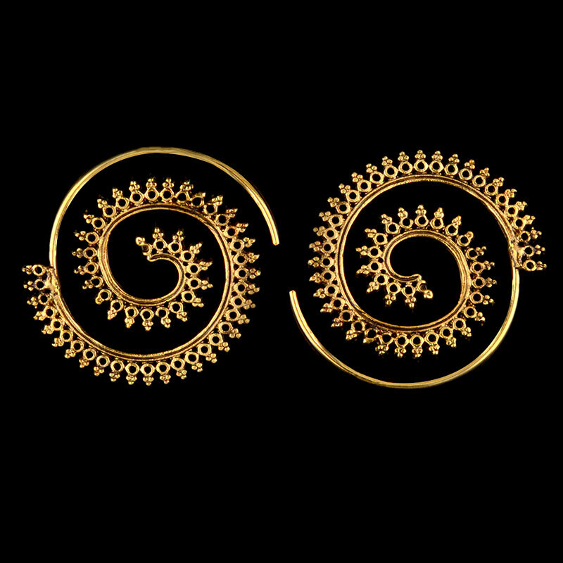 2 paires de personnalité Punk à la mode ronde spirale boucles d'oreilles bricolage faisant des boucles d'oreilles bijoux accessoires nouvelle mode