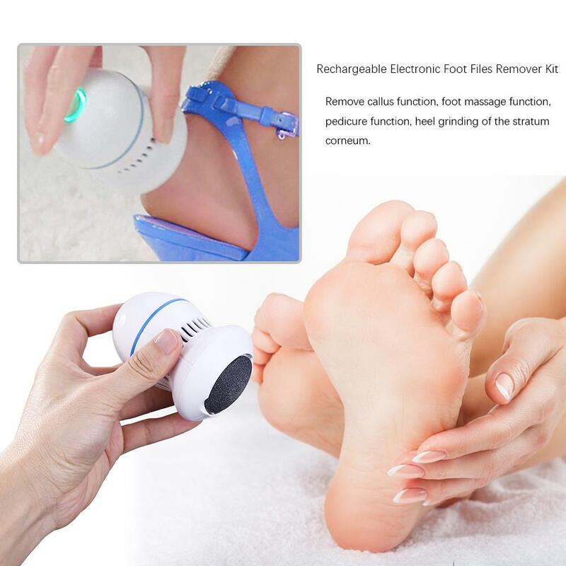 Wiederaufladbare Elektrische Fuß Grinder Datei Vakuum Tote Haut Kallus-entferner Fuß Pediküre Werkzeuge Füße Pflege für Harte Geknackt Reinigung