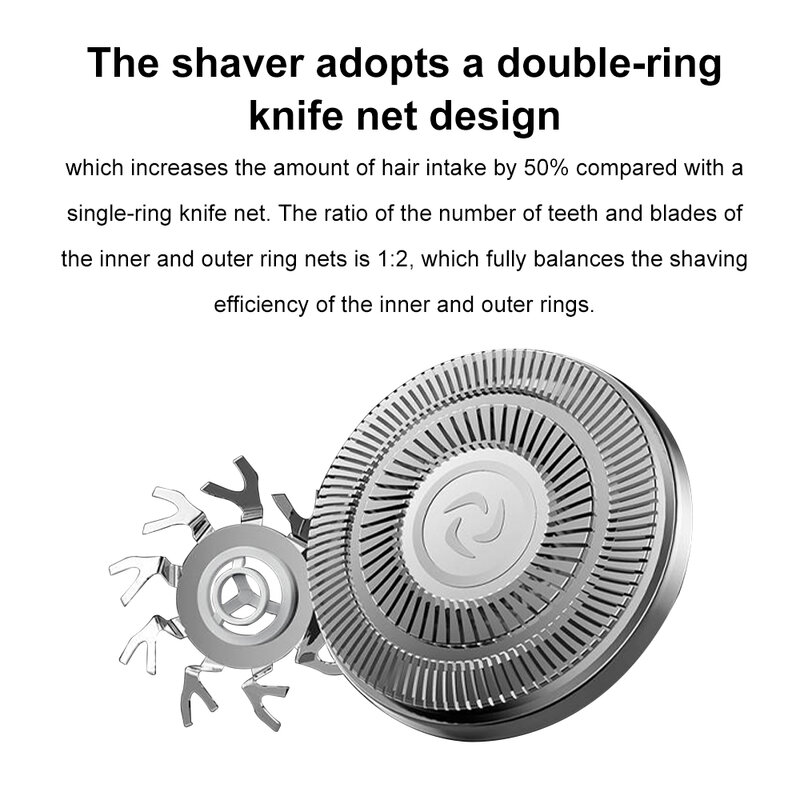 Surker 3in1 rasoio elettrico rasoio rasatura barba macchina per uomo asciutto bagnato barba Trimmer ricaricabile lavabile testa 3D doppie lame