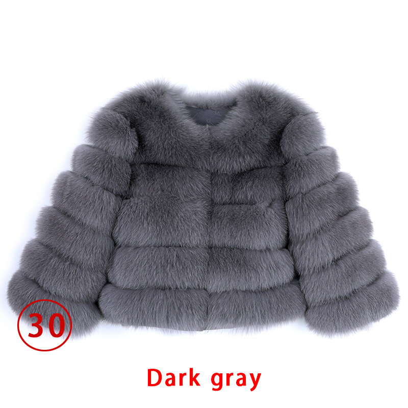 Maomaokong – manteau en vraie fourrure naturelle de renard pour femme, veste d'hiver à la mode, vêtement d'extérieur, manteau, 50CM