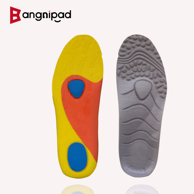 BANGNIPAD Flat Foot Sports Insoles Arch Support Shock Absorb Inserts Orthopedic sole Plantar Fasciitis Shoe Pads for Men Women