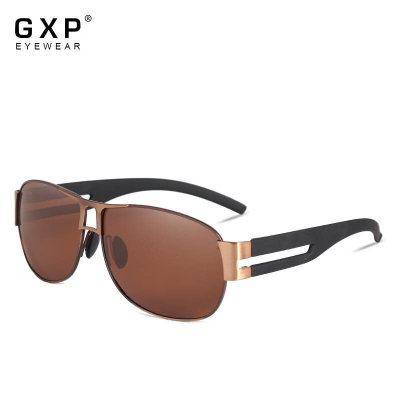 GXP Kacamata Hitam Merek Klasik Pria Kacamata Hitam Terpolarisasi Aluminium Mewah EMI Lensa Lapisan Pelindung Berkendara Pria