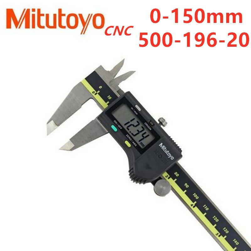 Mitutoyo CNC Caliper LCD ดิจิตอล Vernier เครื่องวัดเส้นผ่าศูนย์กลาง 150 300 200 มม.500-196-20 6 8 12 นิ้ววัดอิเล็กทรอนิกส์สแตนเลส